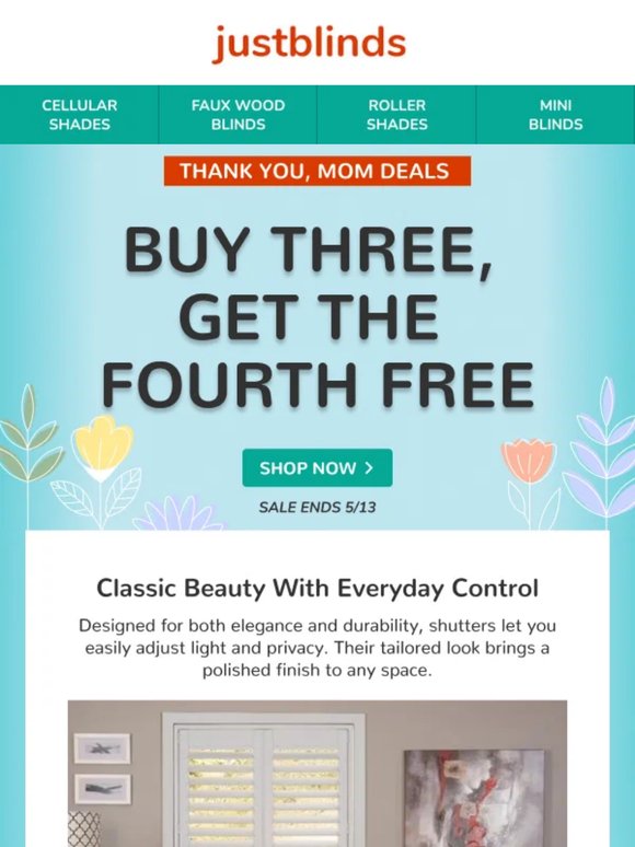 Buy 3, Get the 4th Free: For Mom 💐