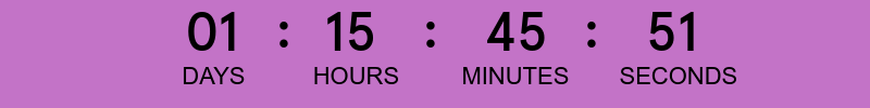 Counting down days, hours, mins, secs  to Mother’s Day.