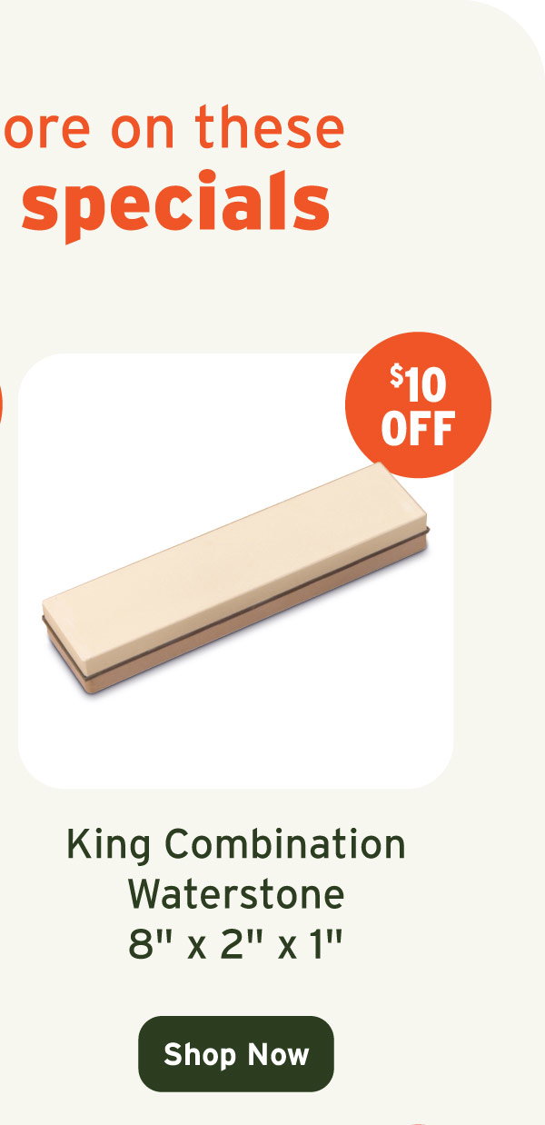 King Combination Waterstone - 8" x 2" x 1" - 1000/6000 Grit