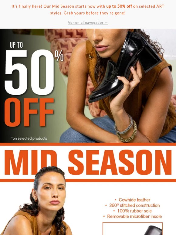 ⚡ ART Mid Season: Up to -50% OFF your favorites