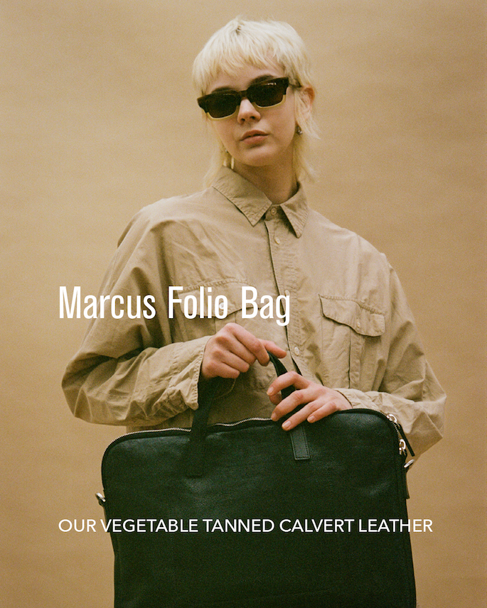 Marcus Folio Bag, our vegatable tanned calvert leather