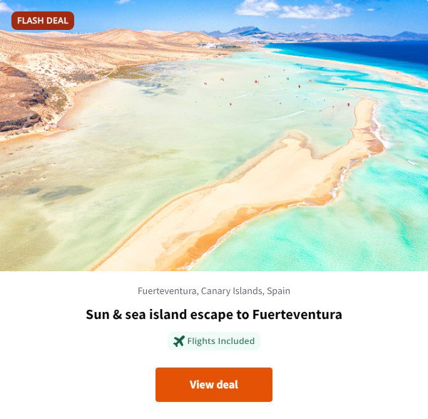 Sun & sea island escape to Fuerteventura