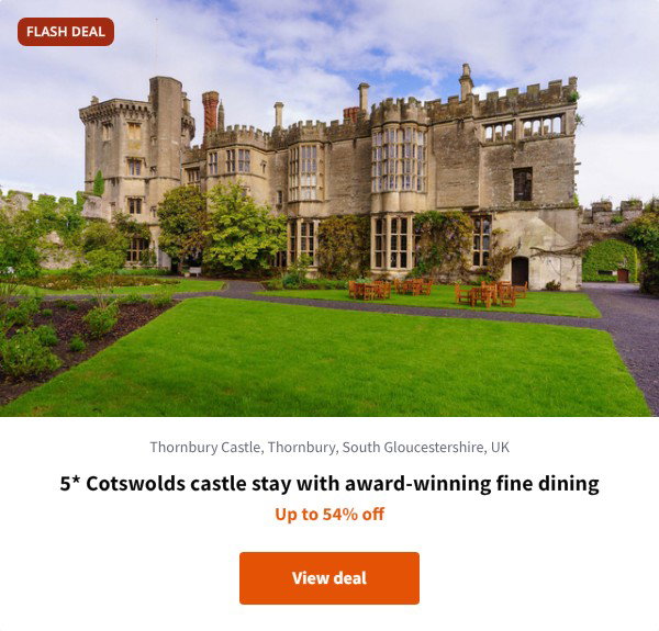 5* Cotswolds castle stay with award-winning fine dining