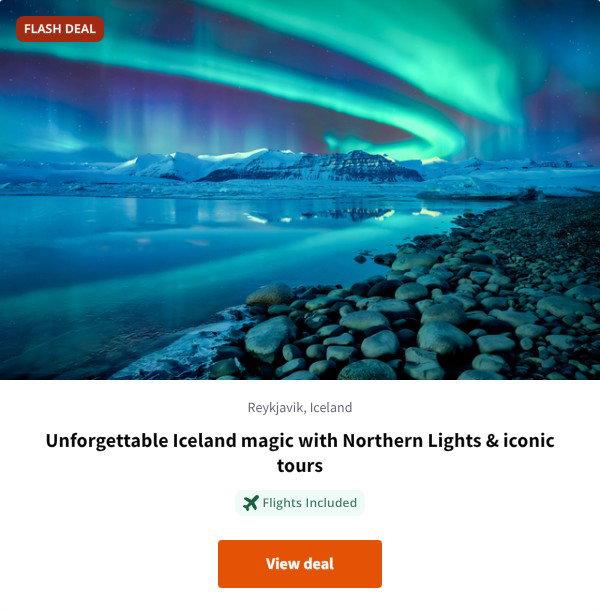 Unforgettable Iceland magic with Northern Lights & iconic tours