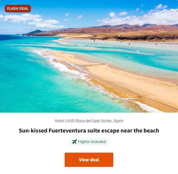 Sun-kissed Fuerteventura suite escape near the beach