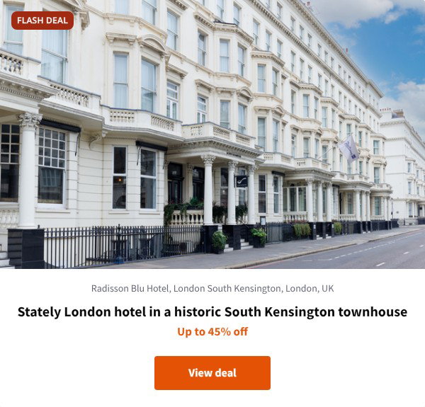 Stately London hotel in a historic South Kensington townhouse