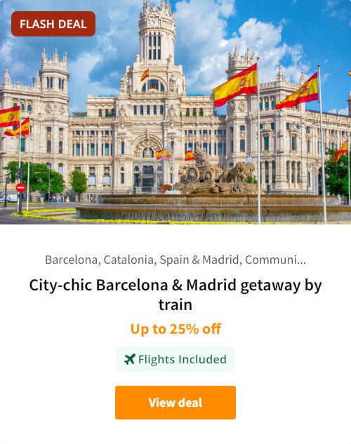 City-chic Barcelona &amp; Madrid getaway by train