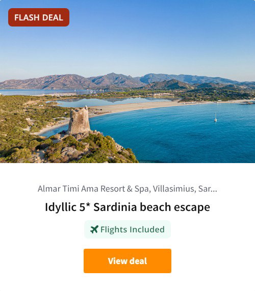 Idyllic 5* Sardinia beach escape