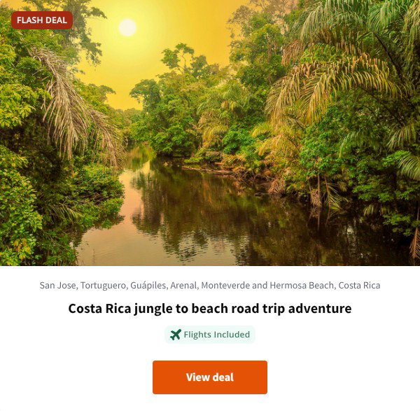 Costa Rica jungle to beach road trip adventure