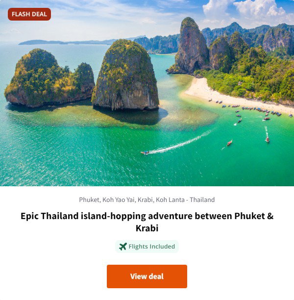 Epic Thailand island-hopping adventure between Phuket & Krabi
