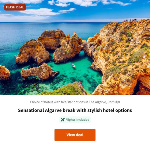 Sensational Algarve break with stylish hotel options