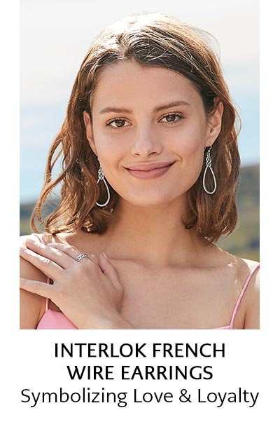 Interlok French Wire Earrings - Symbolizing Love & Loyalty