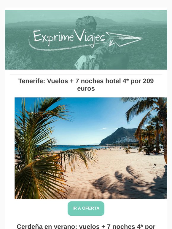 🚨 Tenerife: Vuelos + 7 noches hotel 4* por 209 euros