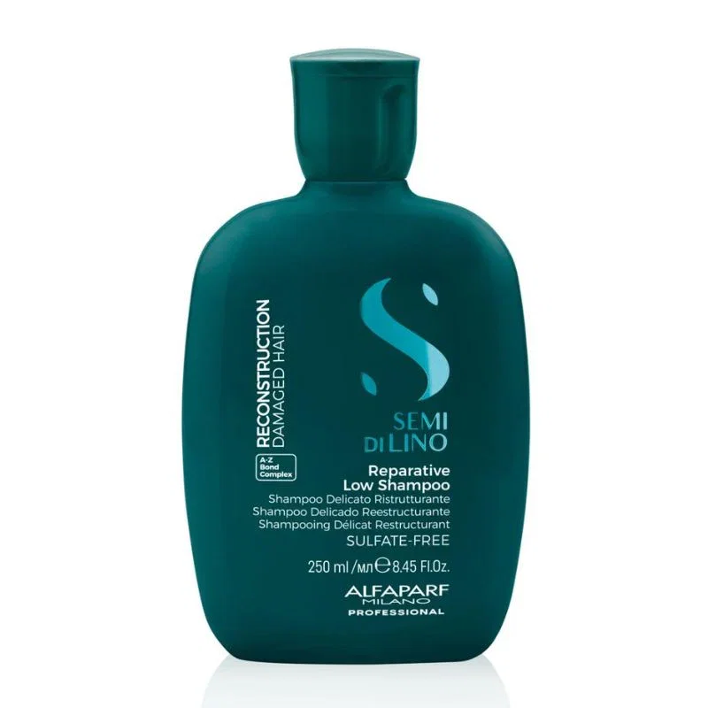 Image of Alfaparf semi di lino reparative shampoo low - shampoo ristrutturante per capelli danneggiati e sfibrati