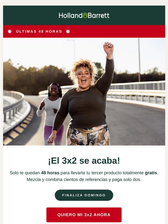⏰ ¡Últimas 48h! Tu 3x2 está a punto de acabar 🔥