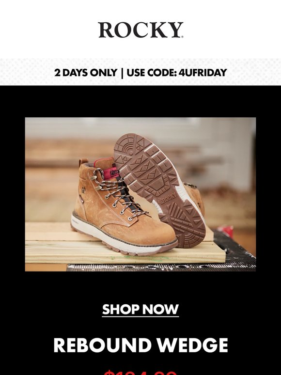 Get $69 Rebound Wedge Work Boots This 4UFRIDAY