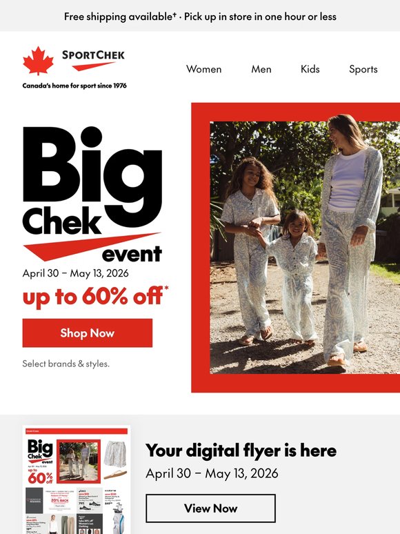 25% off The North Face at Sport Chek
