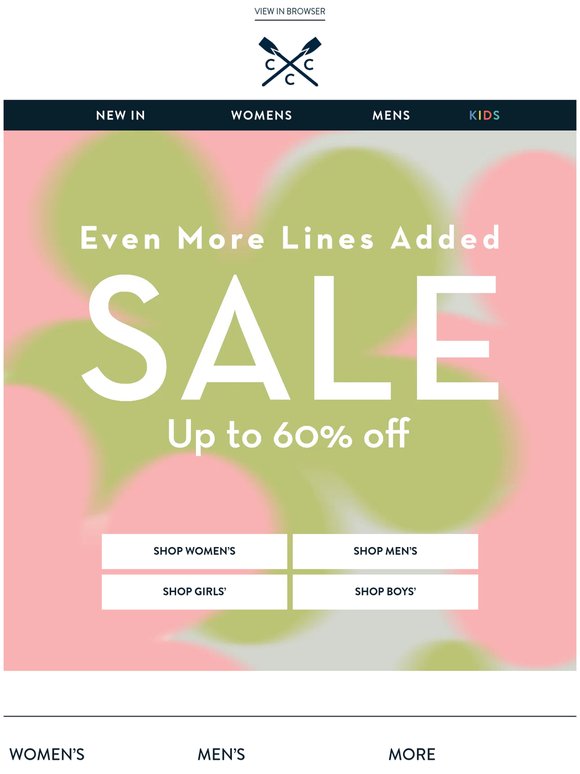 CLEARANCE: Up to 60% off continues 👀