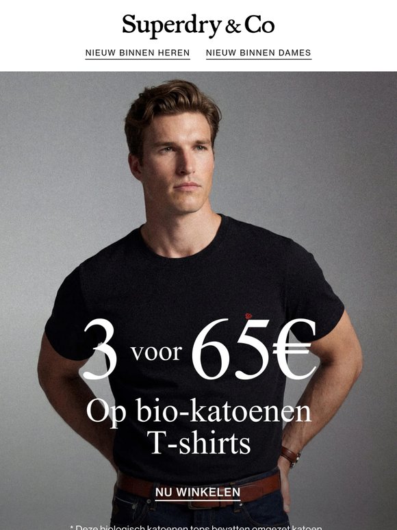 Jouw dagelijkse T-shirts: 3 voor €65