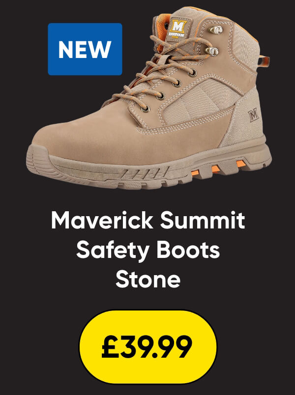 Maverick Summit Safety Boots Stone Size 11