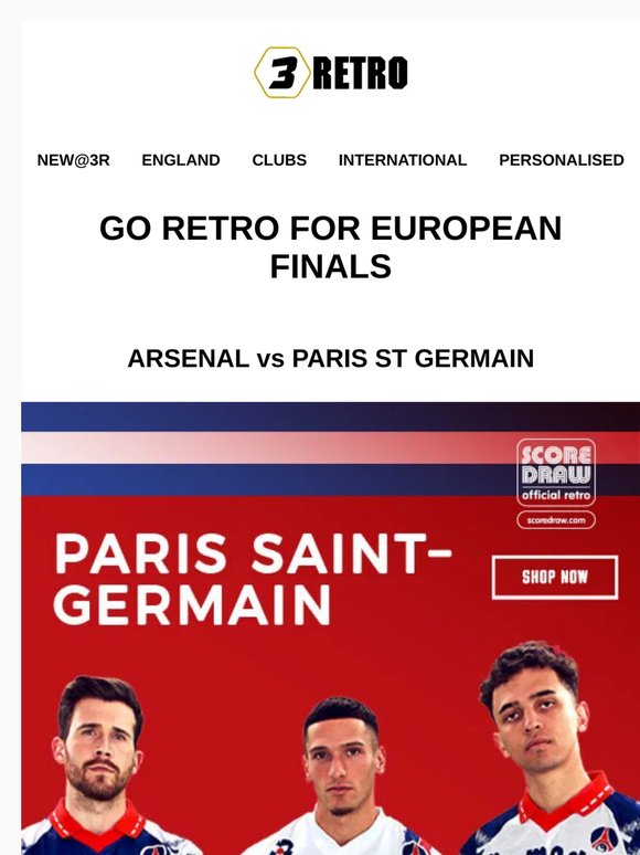 Go Retro For The European Finals | England & Scotland Retro Collections