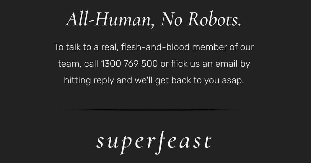 All-Human, No Robots.