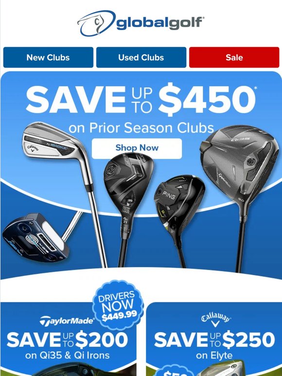 Save Up to $450 on Prior Season Clubs