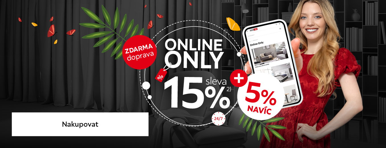 Sleva 15 % + 5 % na produkty Online Only