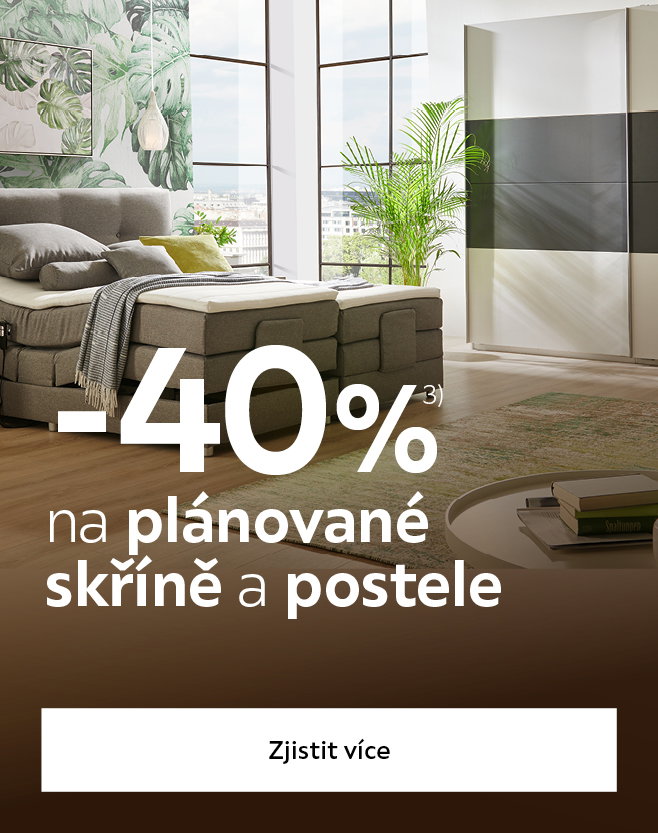 Sleva 40 % na planované ložnice