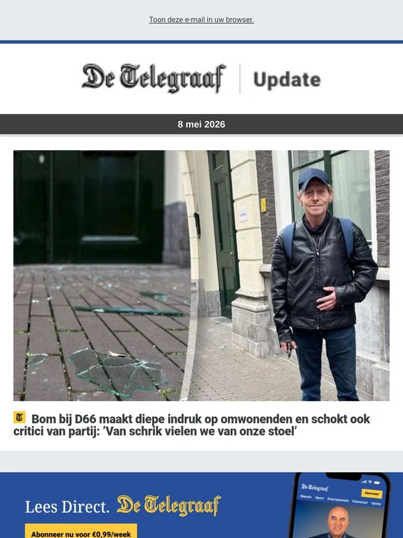 Bom bij D66 maakt diepe indruk op omwonenden en schokt ook critici van partij