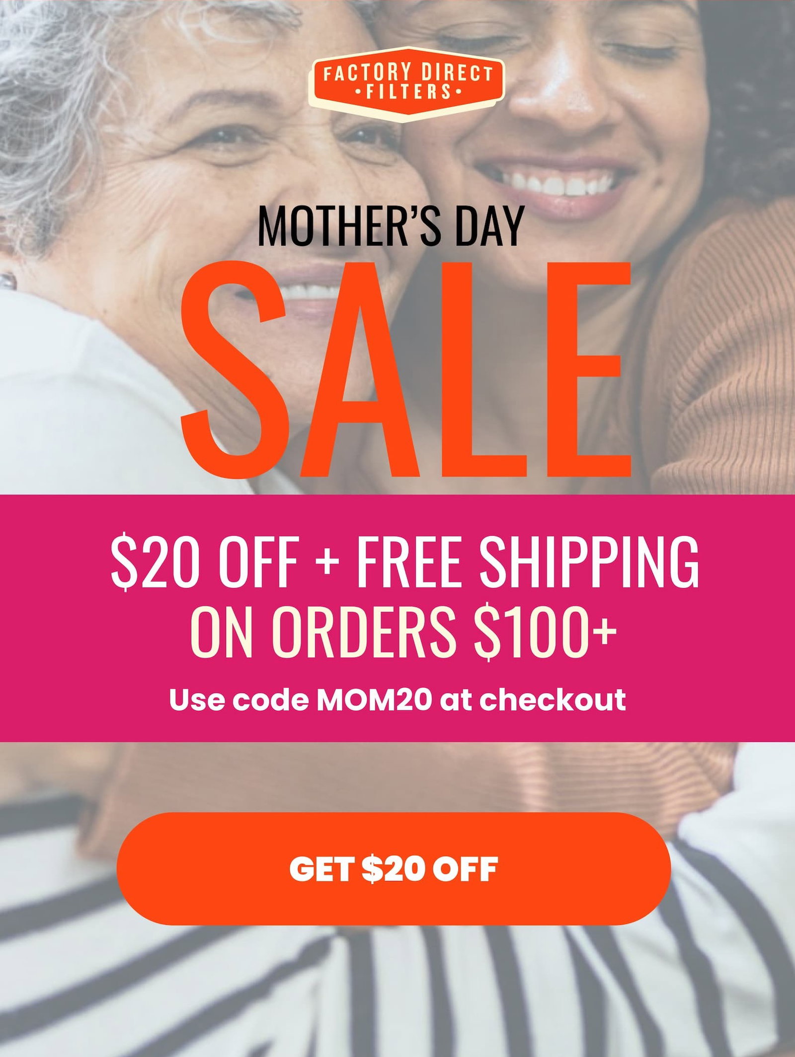 $20 OFF Orders $100+ with code MOM20