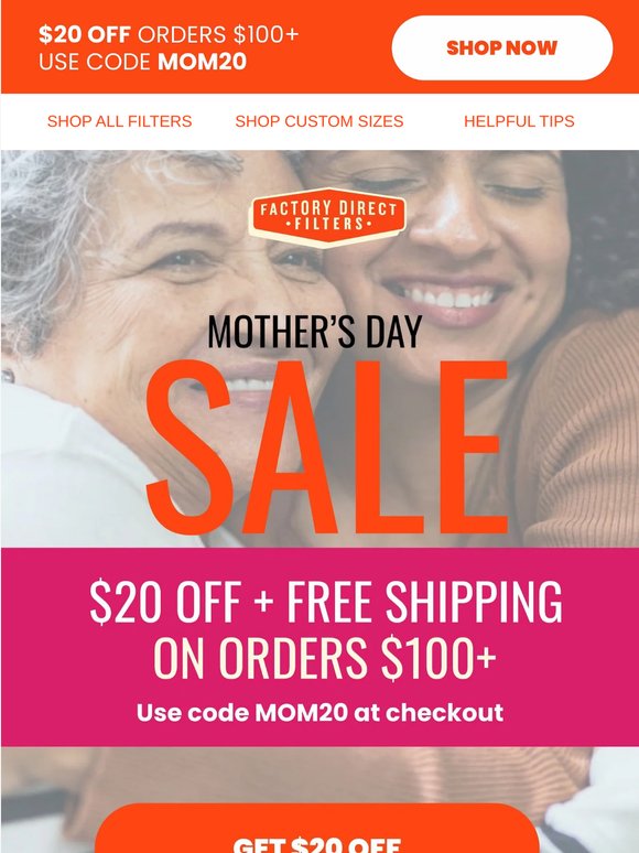 Clean Air Starts Here: $20 OFF orders $100+