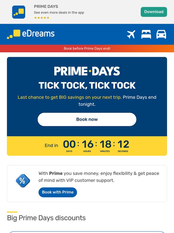 ⚠️ Your Prime Days offer will be gone soon