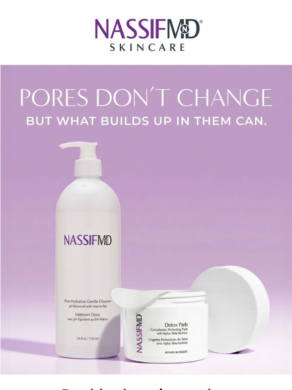 Your pores didn't get bigger. Here's what’s happening. 💜