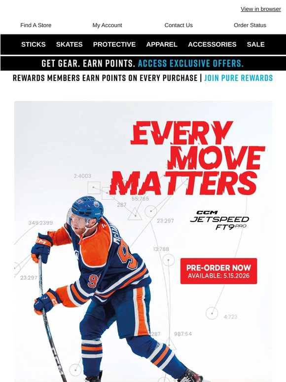 🚨 PRE-ORDER ALERT 🚨 Get The New CCM JetSpeed FT9 Pro Stick Early At Pure Hockey