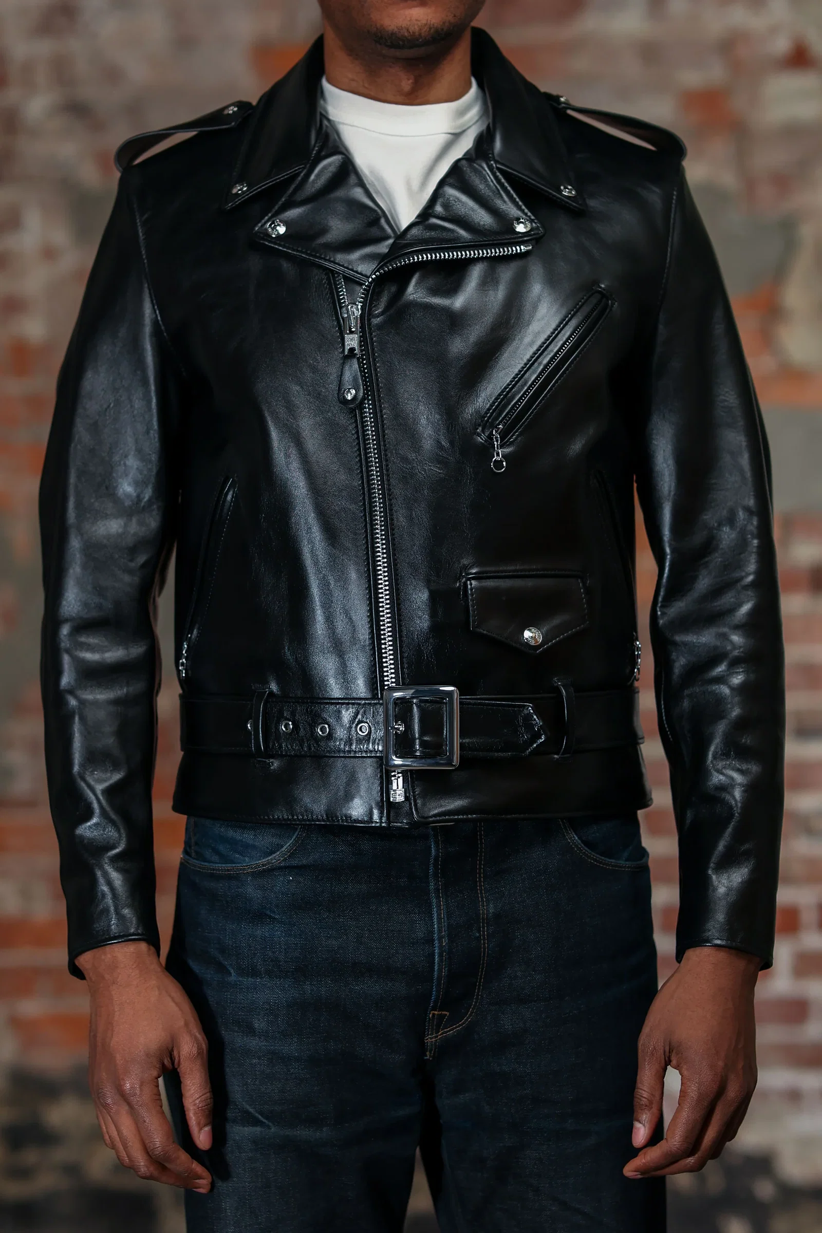 Image of Schott NYC 618HH Horsehide Perfecto Leather Jacket - Black