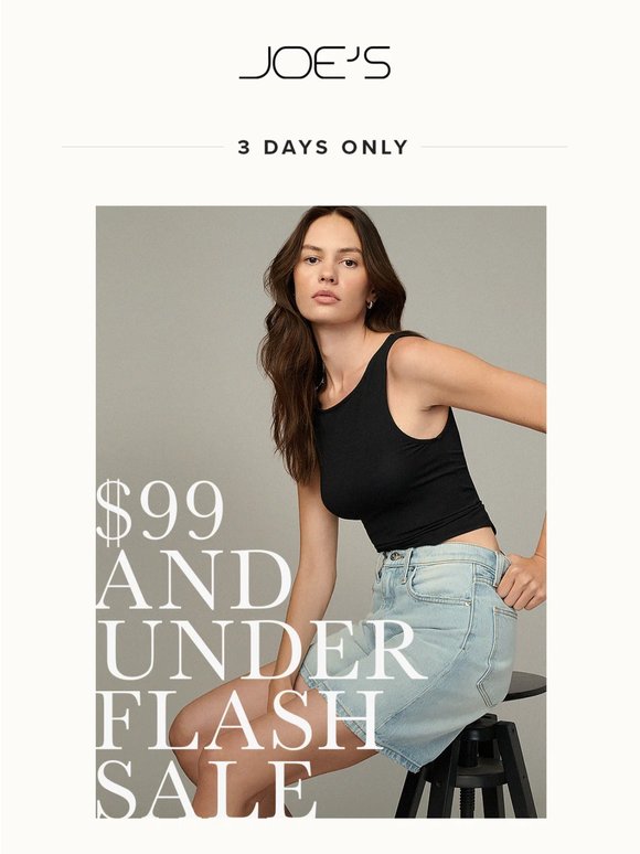 3-Day Flash Sale | $99 & Under