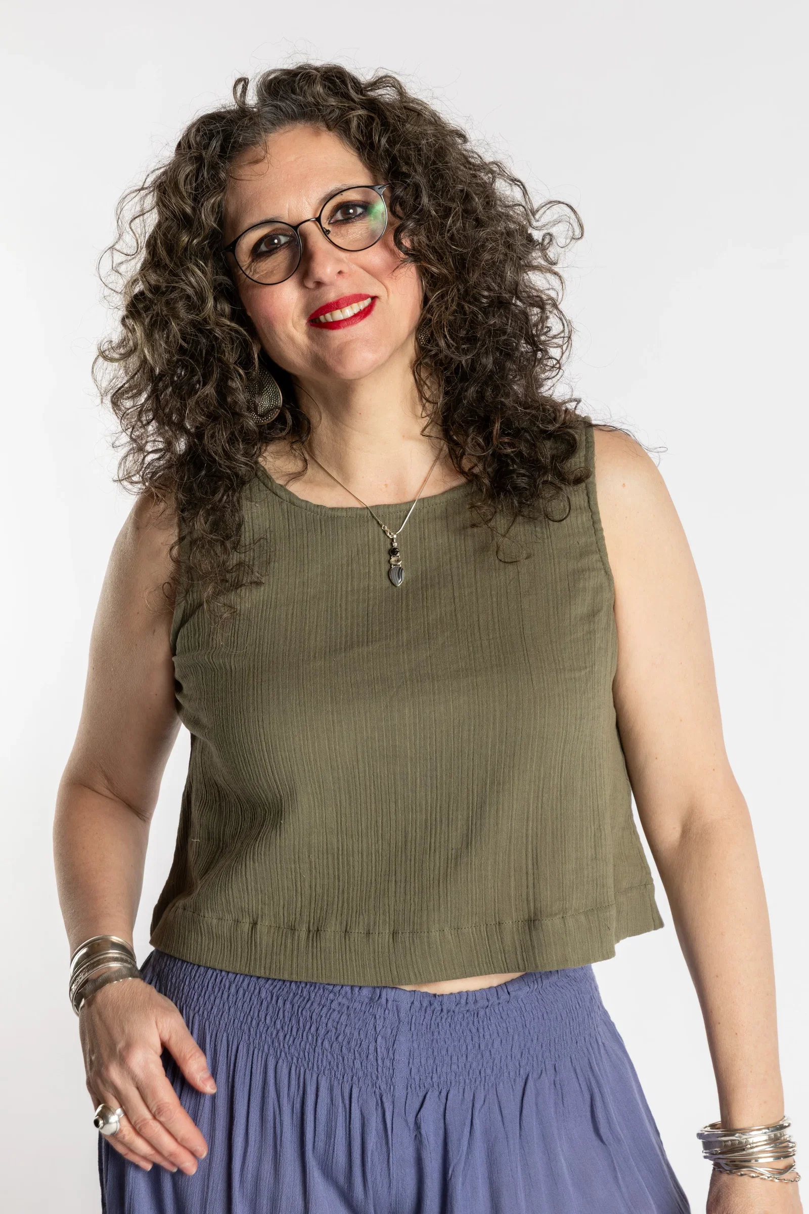 Image of Sahana Sleeveless Cotton Top