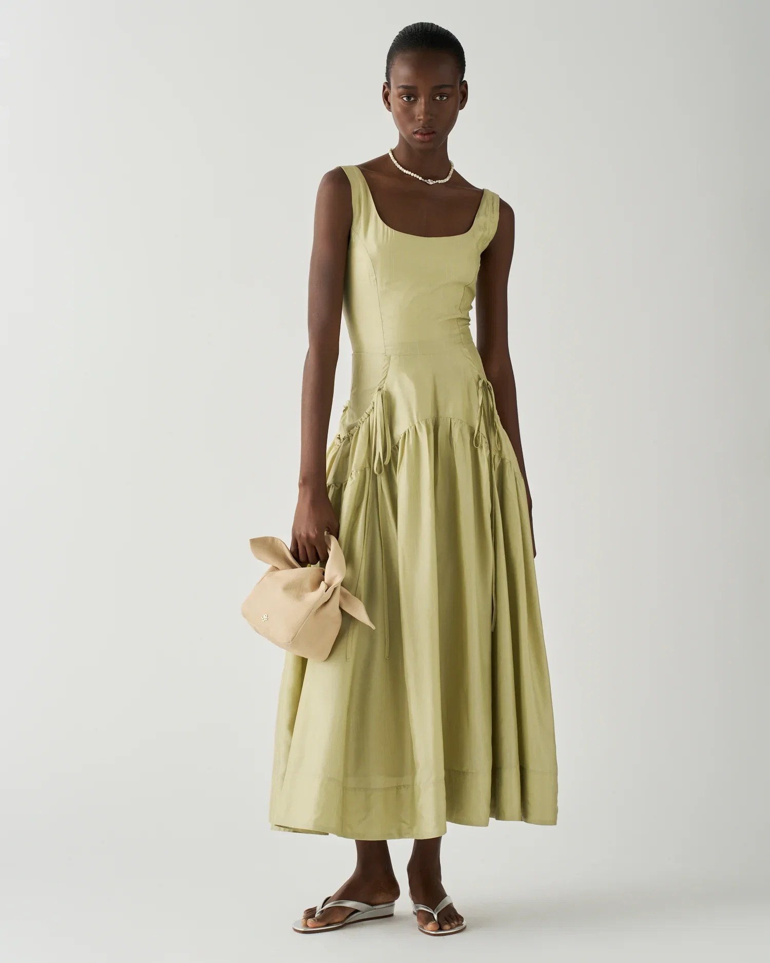 Image of Erica Dress Viscose Blend Sage