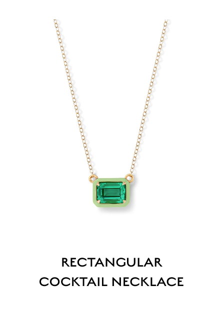 RECTANGULAR COCKTAIL NECKLACE