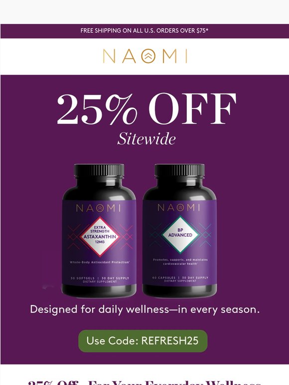 25% Off Your Daily Wellness