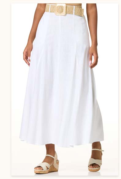 Shop Linen Maxi Skirt
