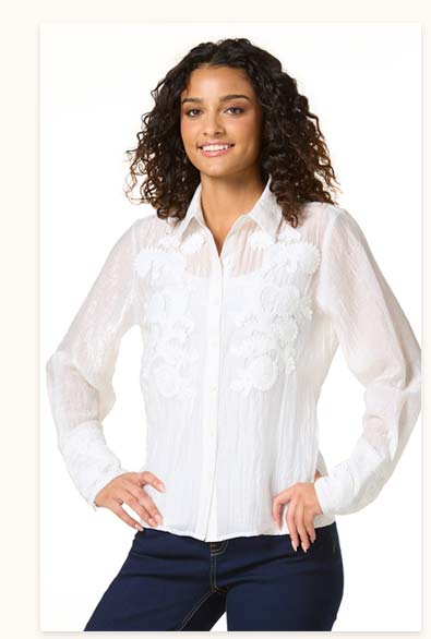 Shop Paisley Applique Shirt