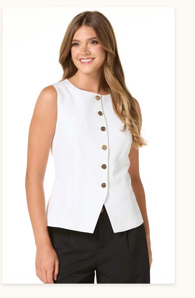 Shop Gold Button Vest