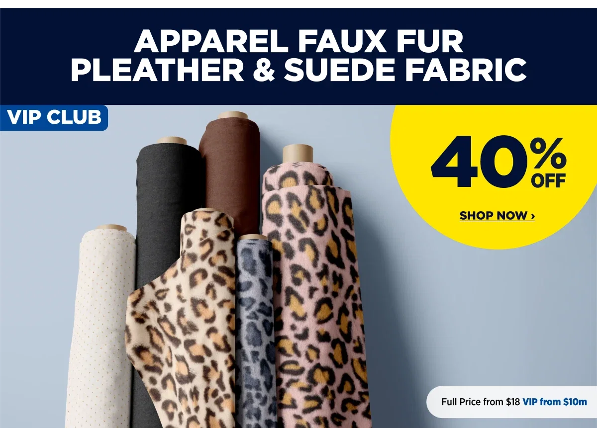 APPAREL FAUX FUR PLEATHER & SUEDE FABRIC