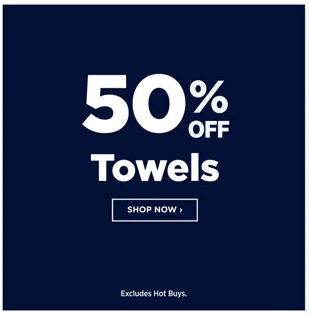 50% Off Towels