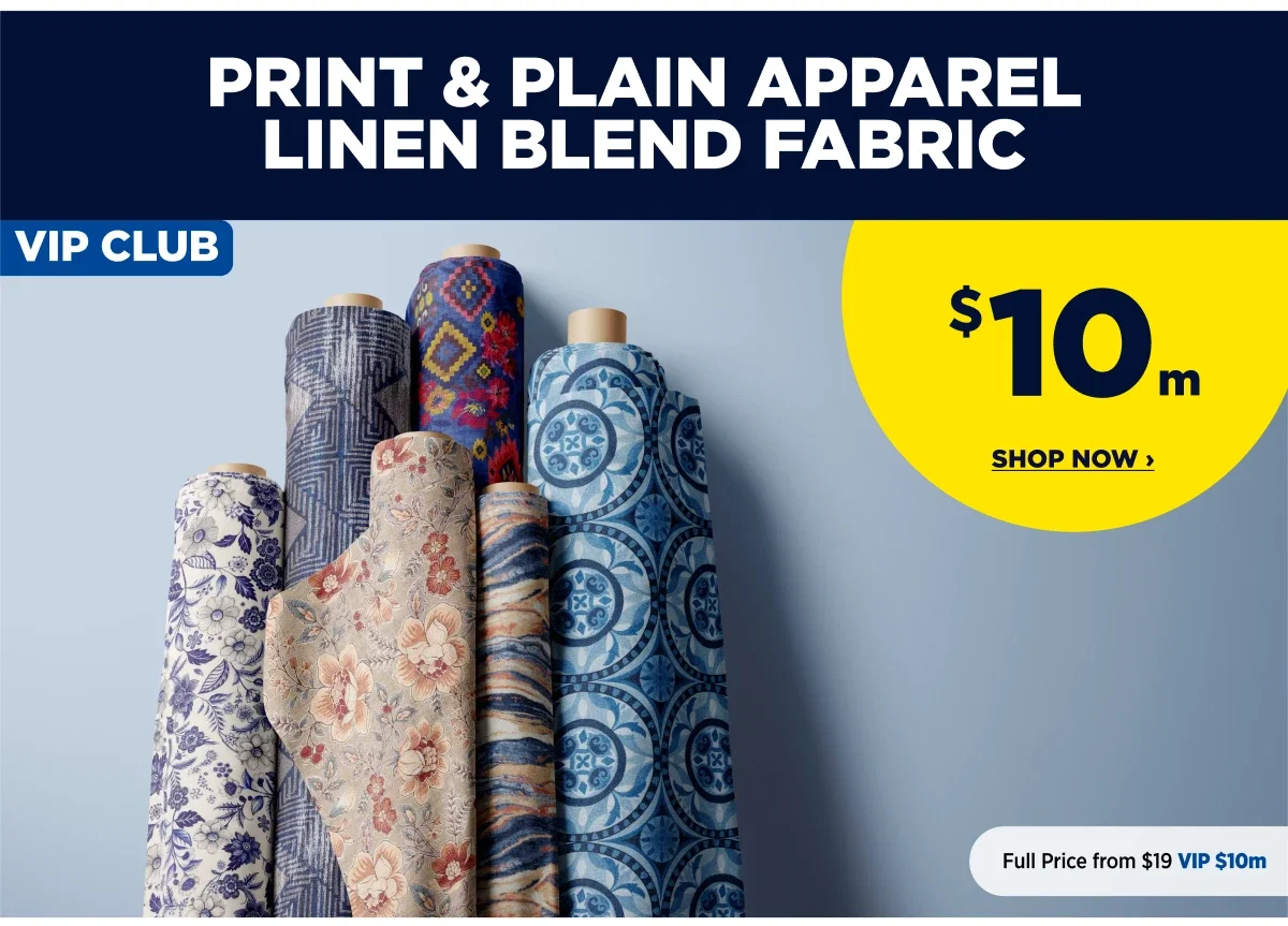 PRINT & PLAIN APPAREL LINEN BLEND FABRIC