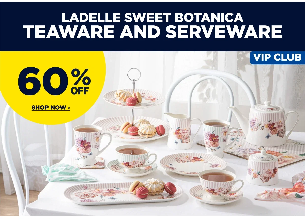 LADELLE SWEET BOTANICA TEAWARE AND SERVEWARE