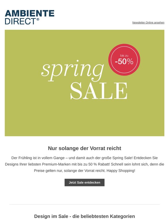 🌺 Spring Sale: bis zu -50% Rabatt