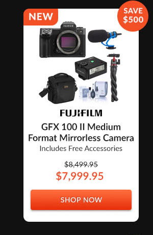 Fujifilm GFX 100 II Medium Format Mirrorless Camera  Includes Free Accessories